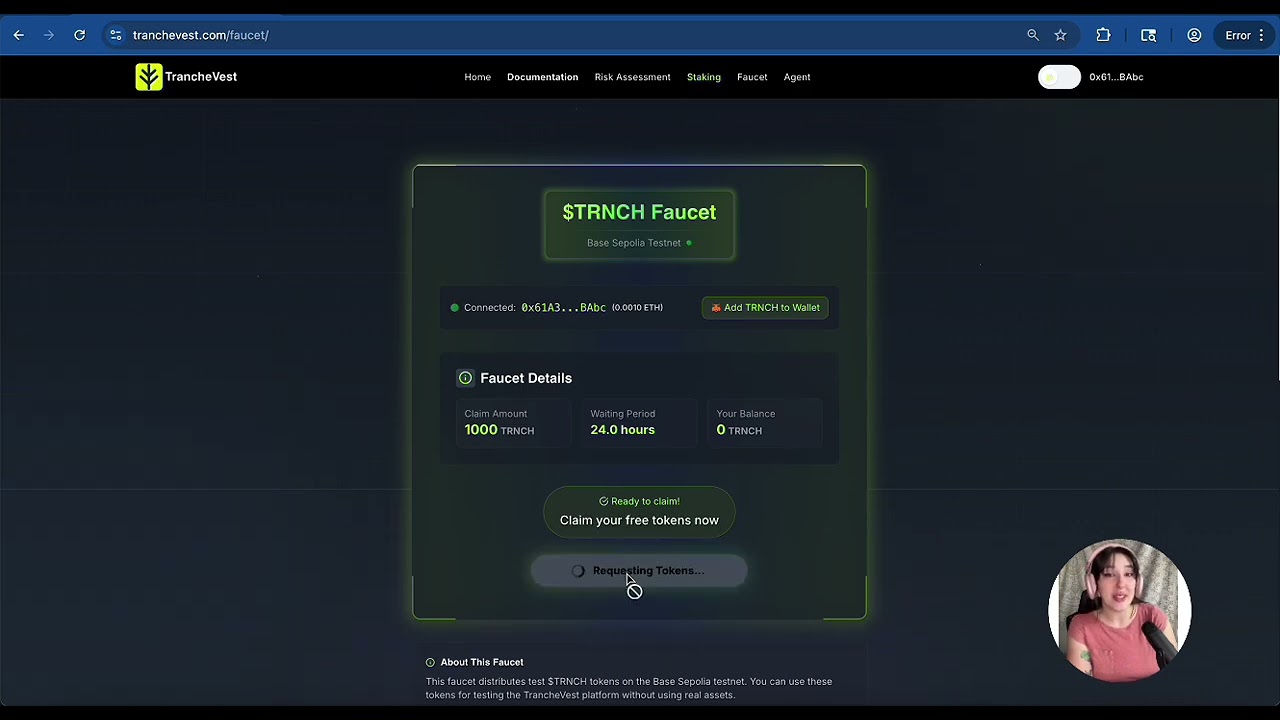 TrancheVest.com Staking Pools Are Now Live on Base Testnet