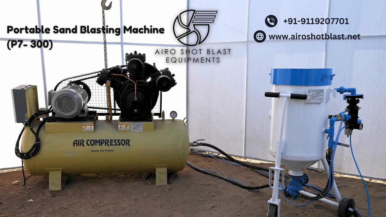 Portable Shot Blasting Machine (P7 300) in India | P7 300 Price for Sale: Airo Shot Blast Equipments