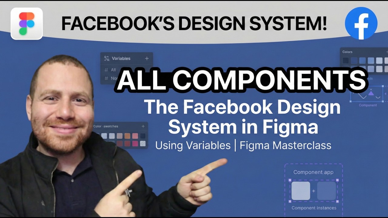 ALL COMPONENTS | The Facebook Design System in Figma Using Variables | Figma Masterclass