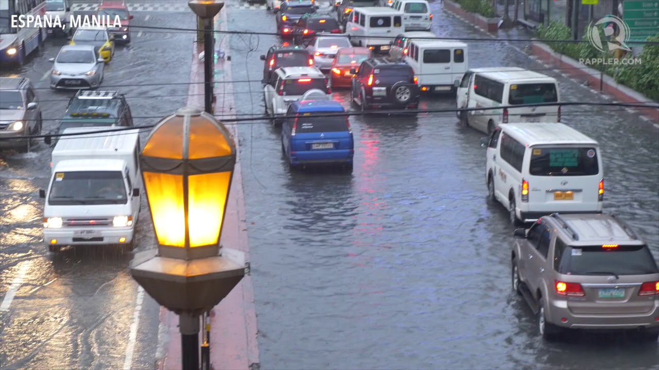 Heavy rain floods Metro Manila