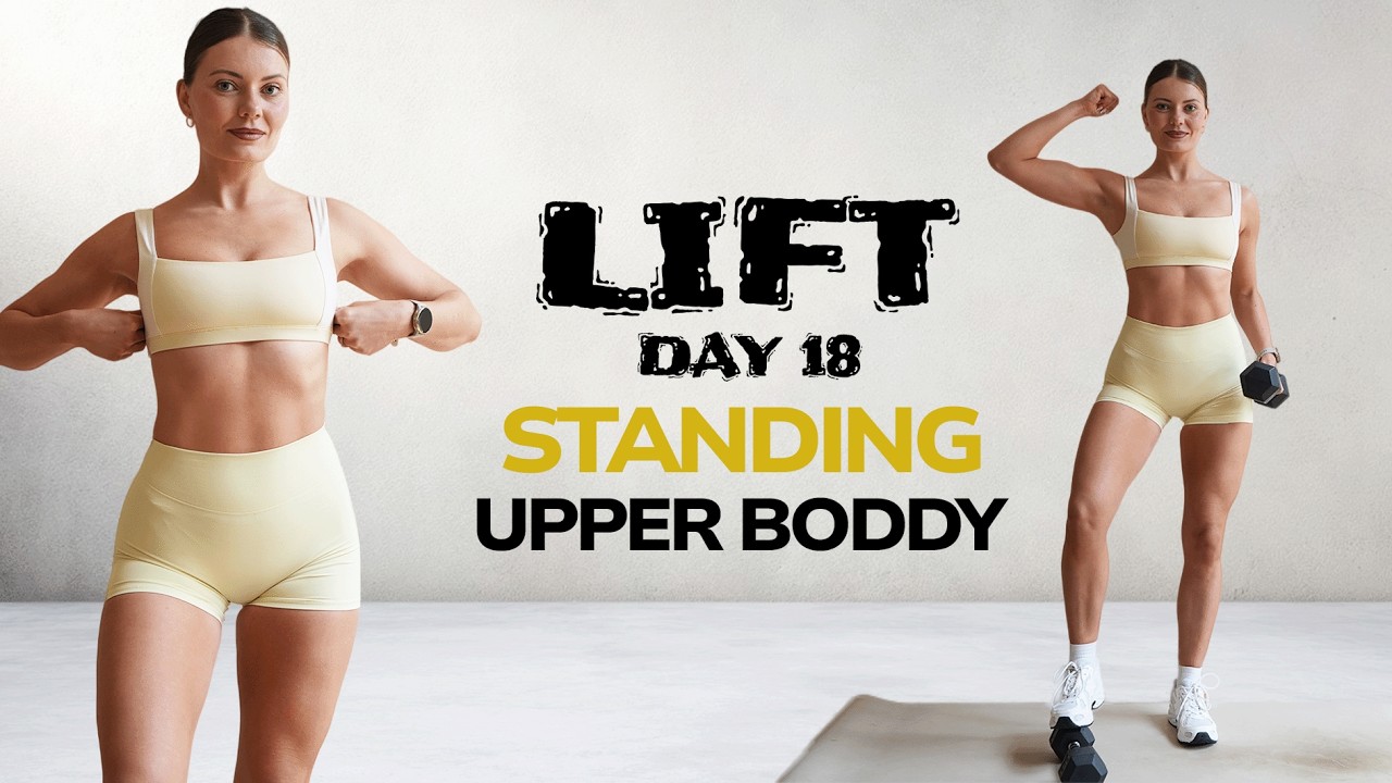 30 MIN STANDING UPPER BODY STRENGTH WORKOUT WITH DUMBBELLS- No Repeats