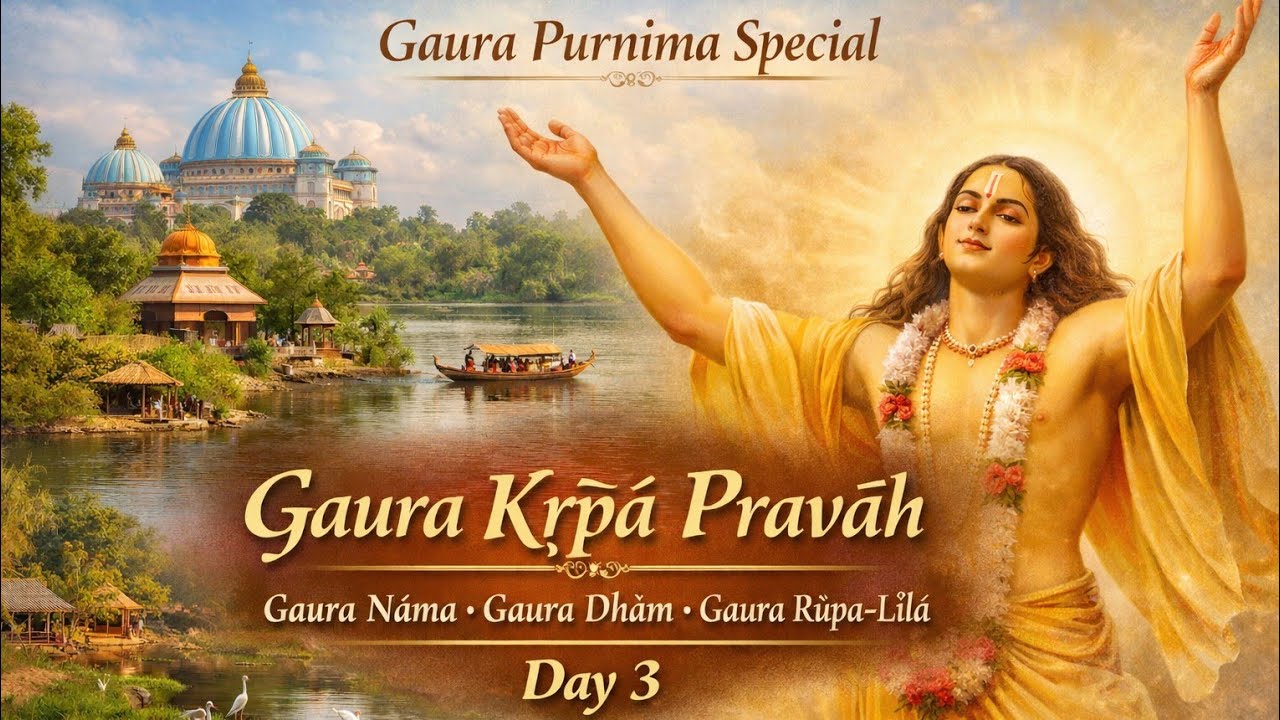 🌸Gaura Purnima Special  day3 🌸 Gaura Kṛpā Pravāh /Gaura Nāma /Gaura Dhām / Gaura Rūpa-Līlā . 