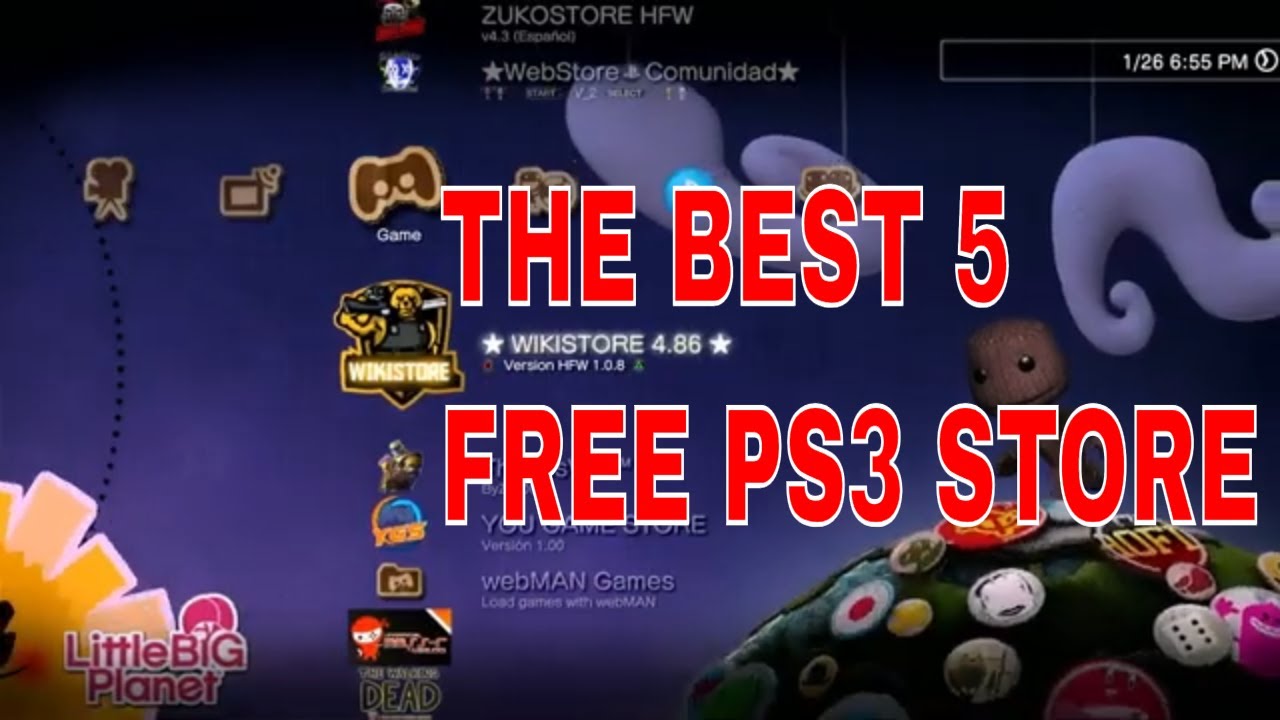 THE BEST 5 FREE PS3 STORE