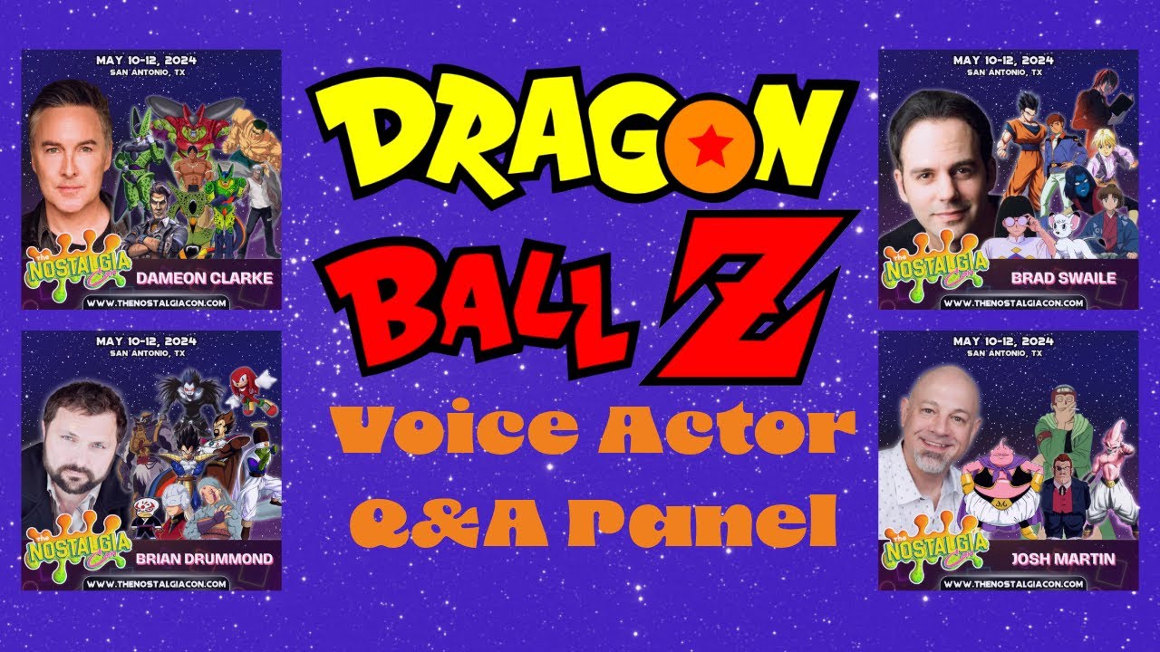 Группа актёров озвучки Dragon Ball Z: Джош Мартин, Брайан Драммонд, Брэд Суэйл и Дэмеон Кларк