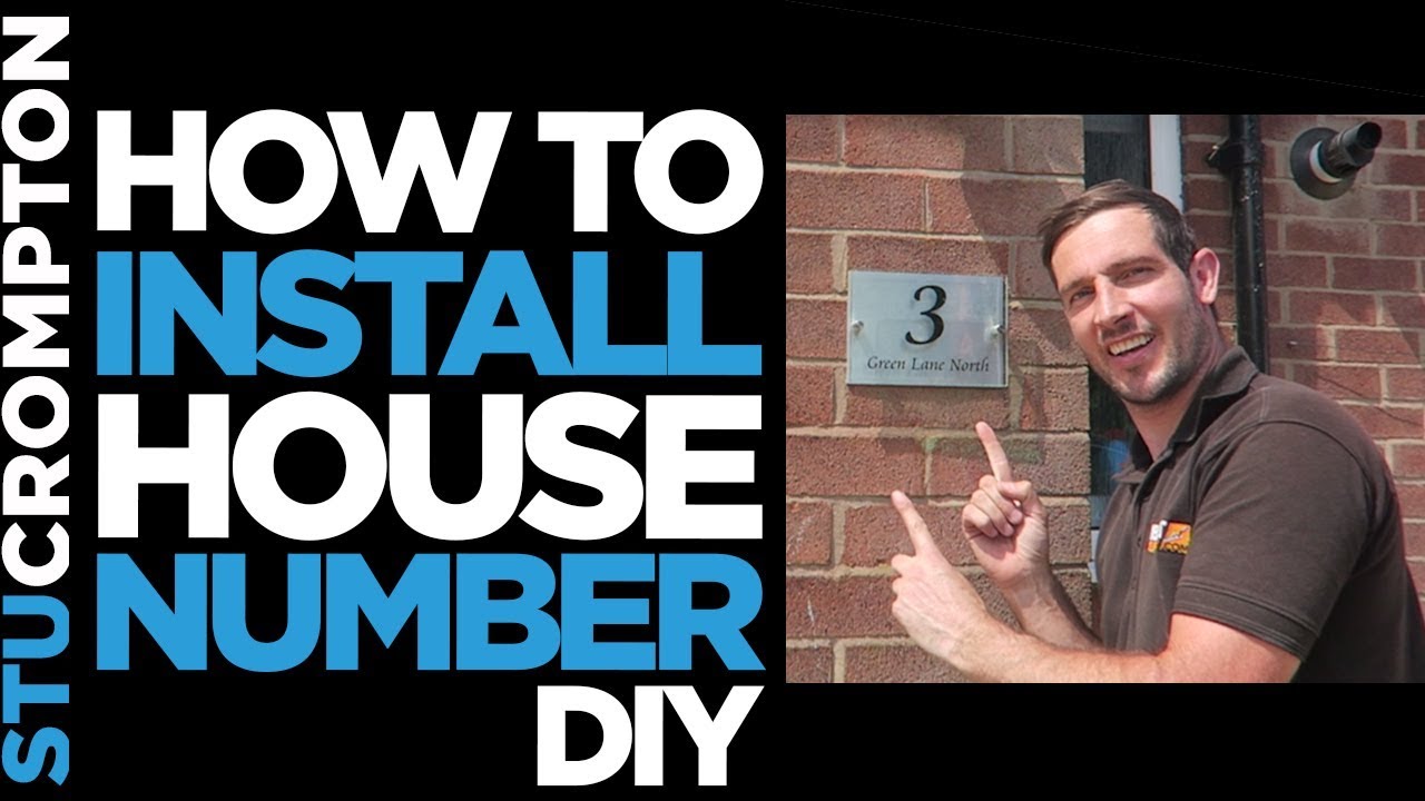 Installing modern house number