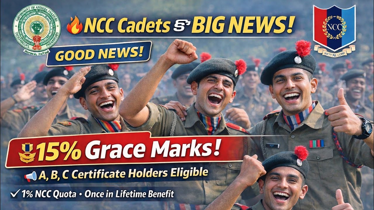 NCC Cadets Big News 🔥 15% Grace Marks | A, B, C Certificate Holders Eligible | Diploma, Degree 