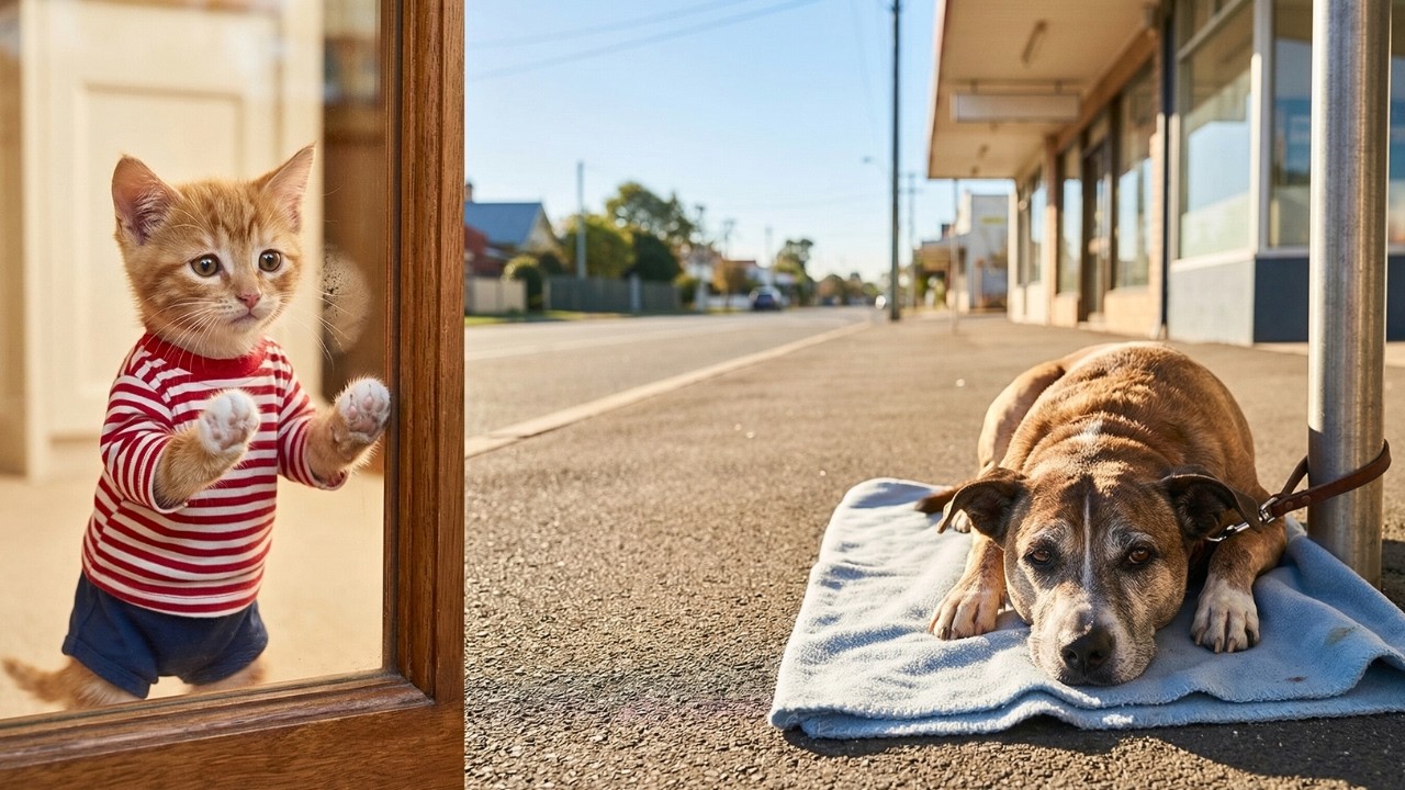 He Waited All Day. Ginger Kitten  Was The Only One Who Noticed 💛