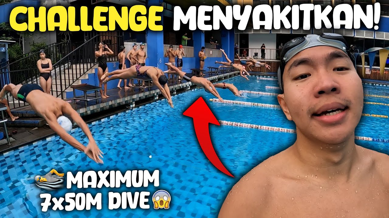 CHALLENGE 7x50 METER RENANG MAXIMUM GAYA BEBAS! SEBERAPA KUAT TIMBOI?🏊‍♂️😱