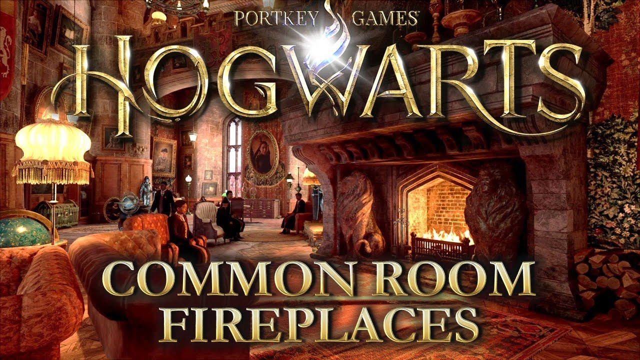 Hogwarts Common Room Fireplaces | Harry Potter Ambience (No Music)