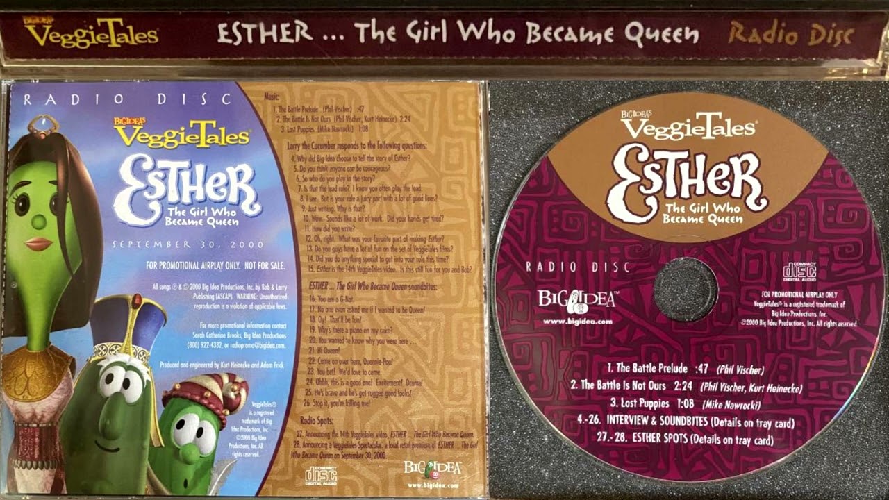VeggieTales: Esther... The Girl Who Became Queen Radio Disc [FULL CD, RARE]