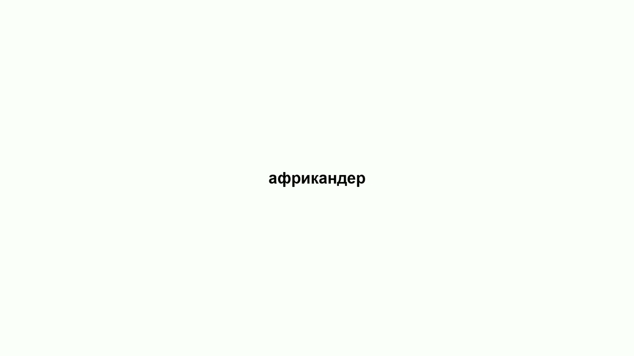 африкандер