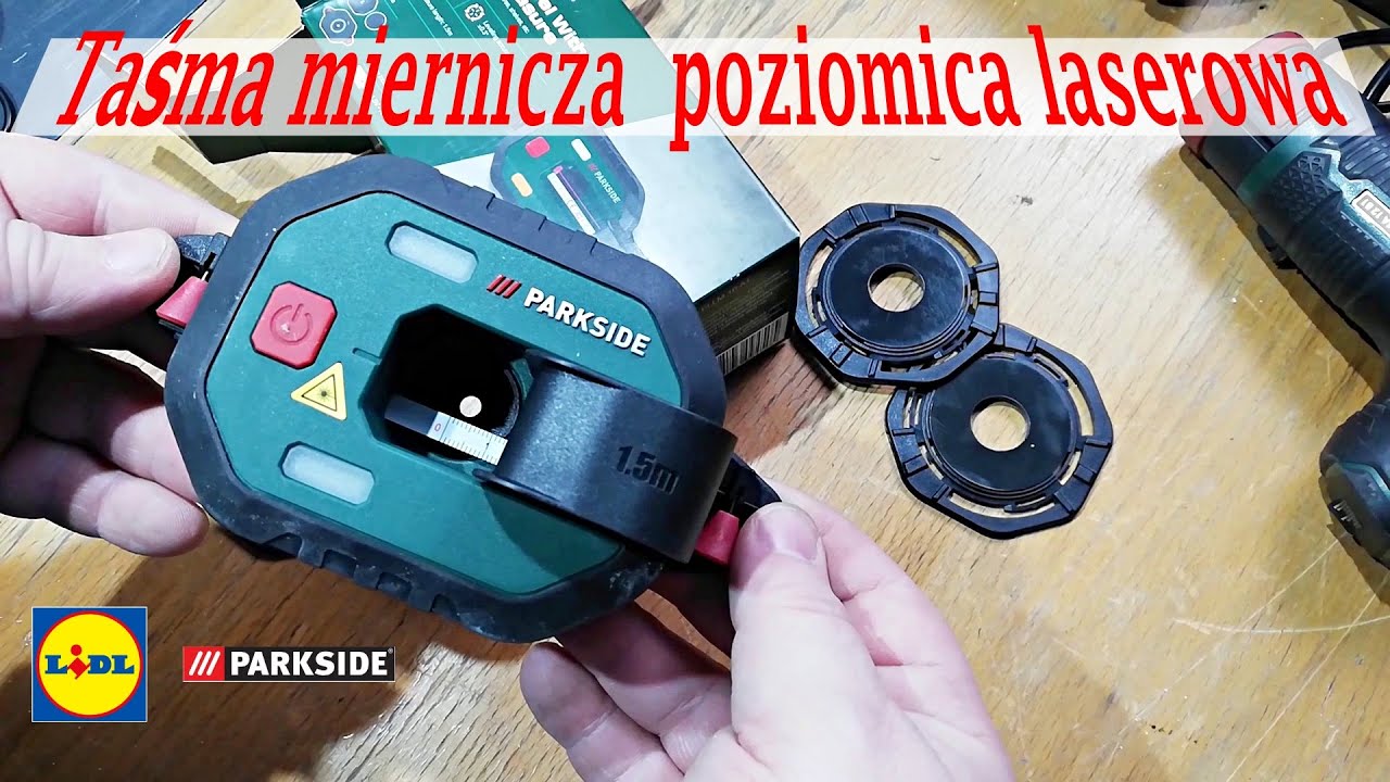 PARKSIDE PLLM 10 A1, taśma miernicza z poziomicą laserową do pomiaru, wyznaczania i poziomowania