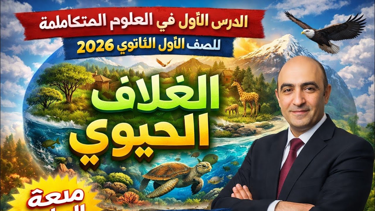 الدرس الاول من العلوم المتكاملة فى الترم الثانى للصف الاول الثانوى ( الغلاف الحيوي ) 2026  