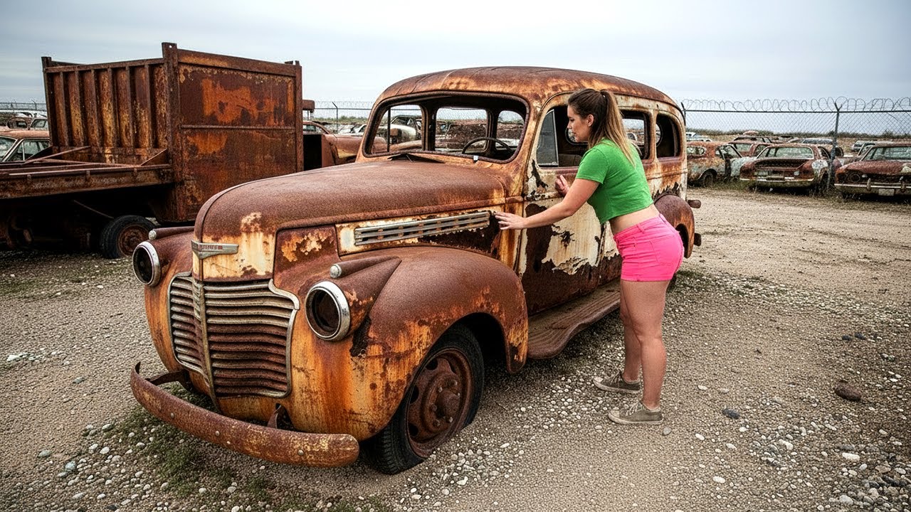 ASMR Car Restoration | 1941 Chevrolet Carryall Suburban From the Junkyard | The Engine is Stuck !!
