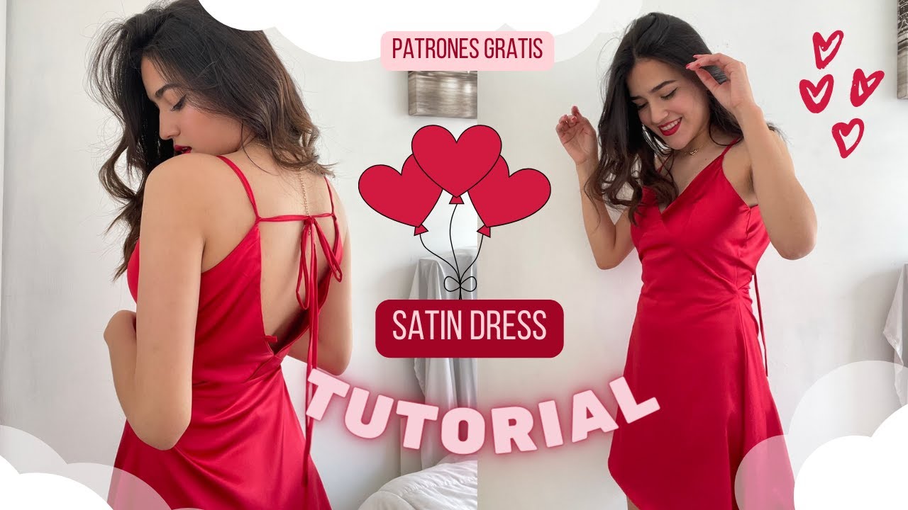 TUTORIAL VESTIDO SATIN SUPER ROMÁNTICO❤ (patrón gratis) -Becky Valenzuela