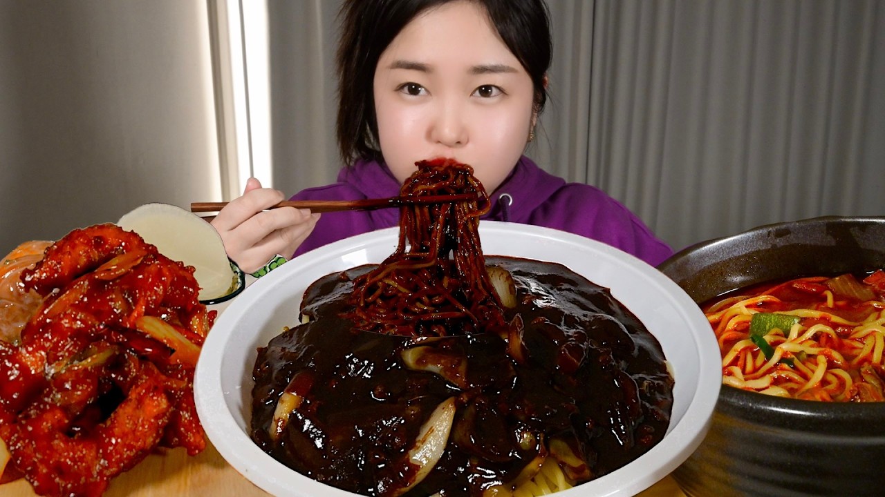 짜장면 먹다가 불타는 짬뽕 터졌다🔥 사천 탕수육까지 중식 끝판왕 먹방 Black Bean Noodles… Then the Fire Jjamppong Hit🔥 Mukbang ASMR