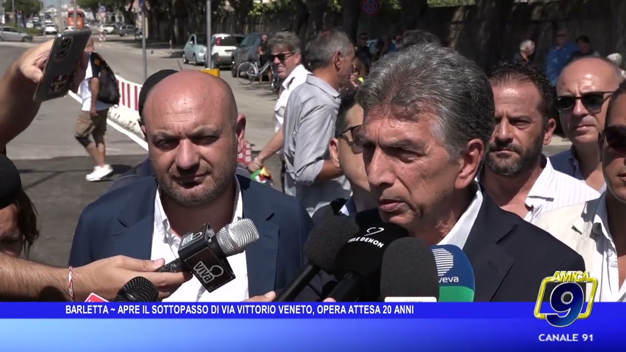 Barletta – Apre il sottopasso di via Vittorio Veneto, opera attesa da 20 anni