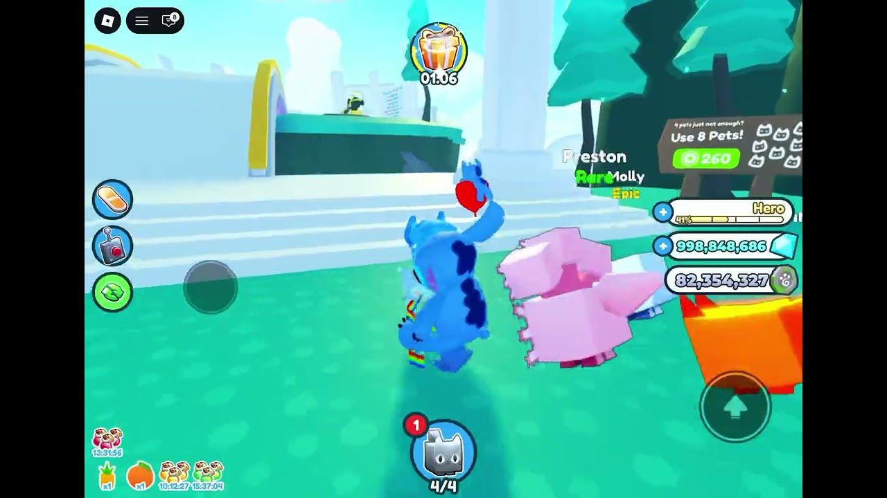 I my  play pet simulator the first time ￼￼
