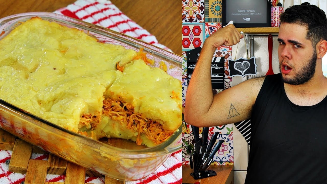 ESCONDIDINHO DE FRANGO COM BATATA DOCE FÁCIL E RÁPIDO