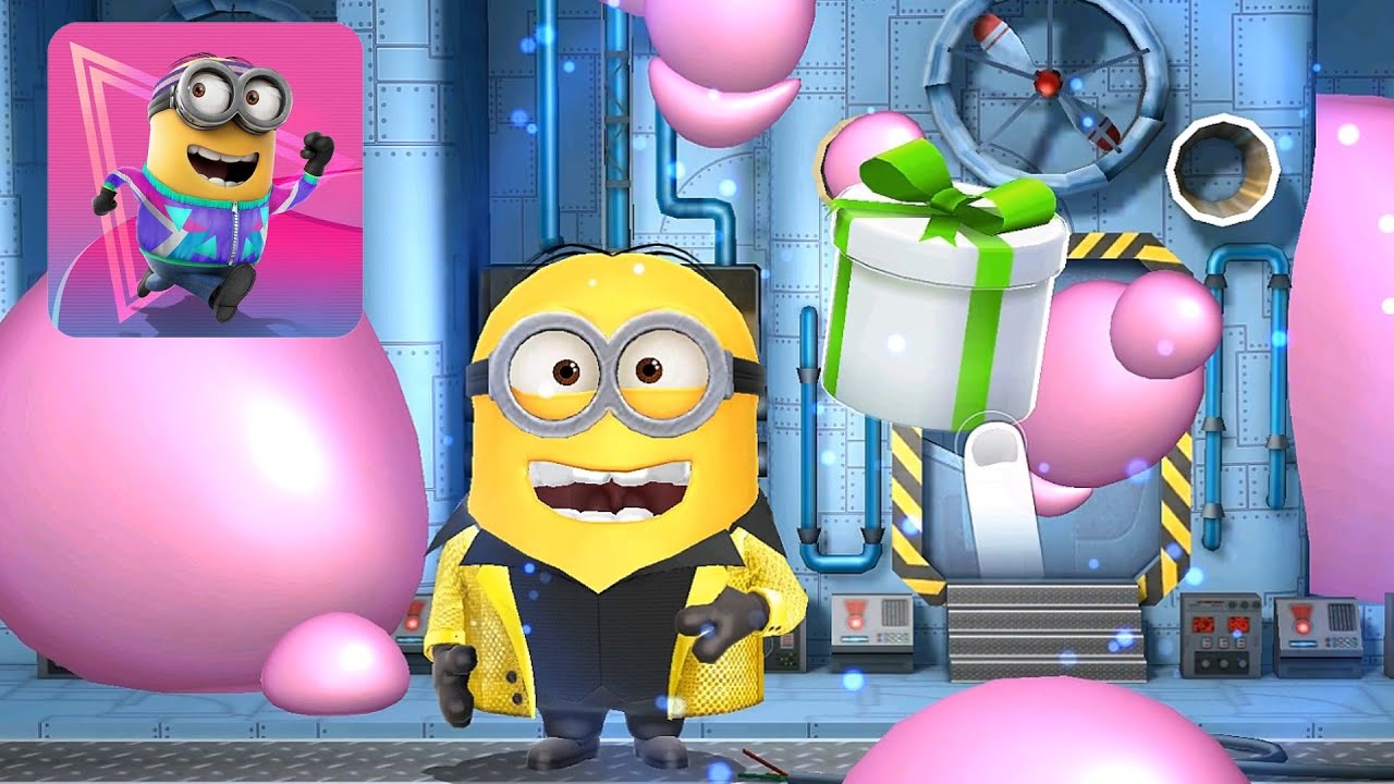 Despicable me Minion rush Disco minion Back to the 80 special mission BUBBLE INVASION gameplay