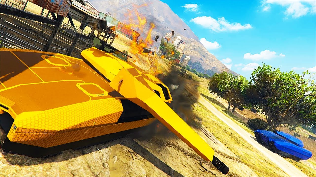 4-Player World Of Tanks Minigame - GTA V Online Funny Moments | JeromeACE