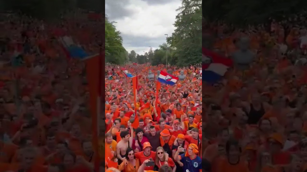 M&Uuml;NCHEN Oranjefans van links naar rechts! 🧡