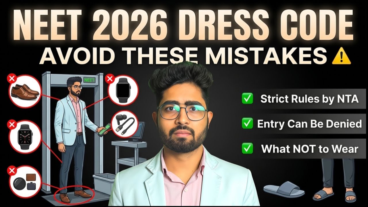NEET 2026 Dress Code & Exam Day Guidelines | What to Wear & Prohibited Items By NTA ✅