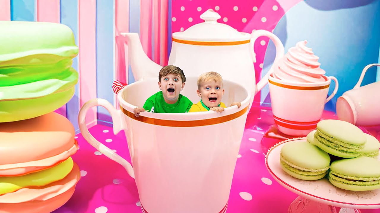 روما وأوليفر يستكشفان متحف الحلوى
