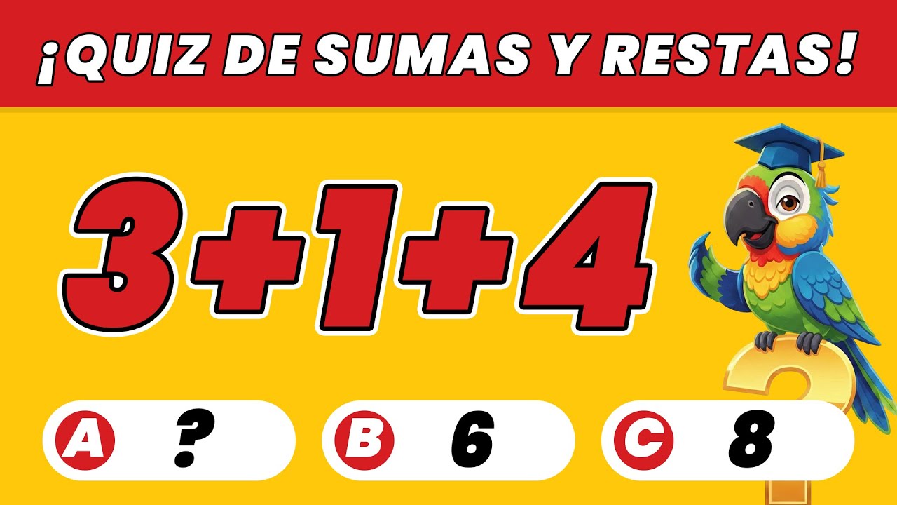 5-6 Años (Preescolar) - Mix de Operaciones: Sumas, Restas y Series hasta 10 🍭🔣