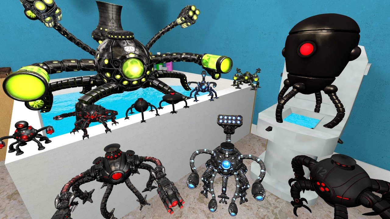 I Found All Omnidroid Robot Army Playing in Toilet - Garry&rsquo;s Mod Gameplay !