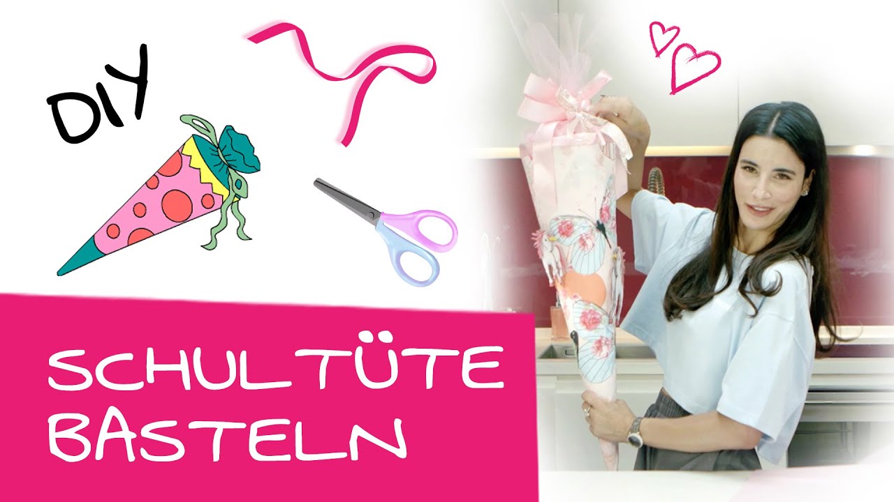 Schultüte selber basteln: Schultüte für eins meiner Mädchen basteln und befüllen (für Anfänger)