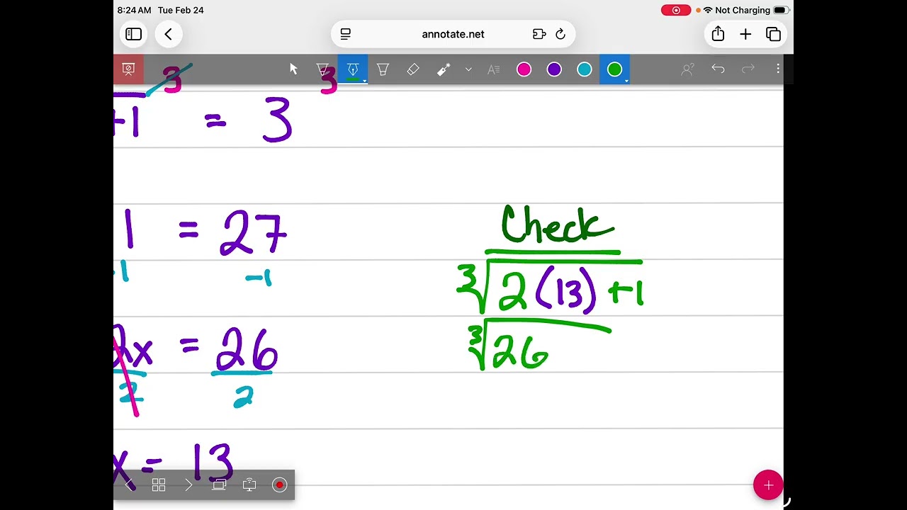 Algebra 2.24.26 solving radical equations