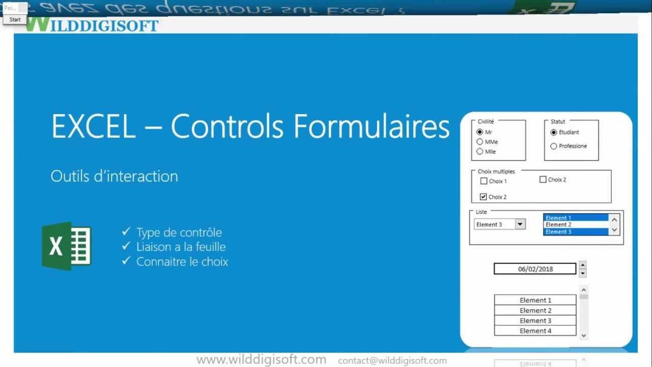 Les controls Formulaires
