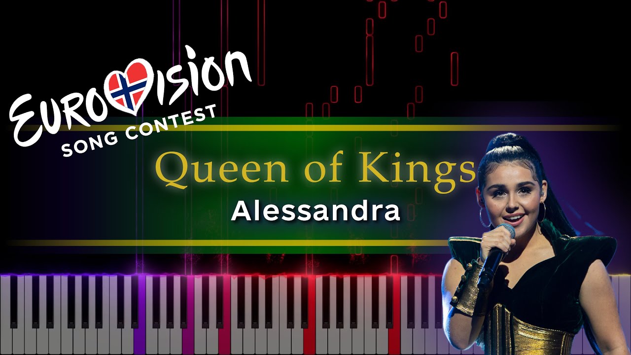 Alessandra - Queen of Kings 🇳🇴 Norway (Eurovision 2023) [piano tutorial + sheet piano]