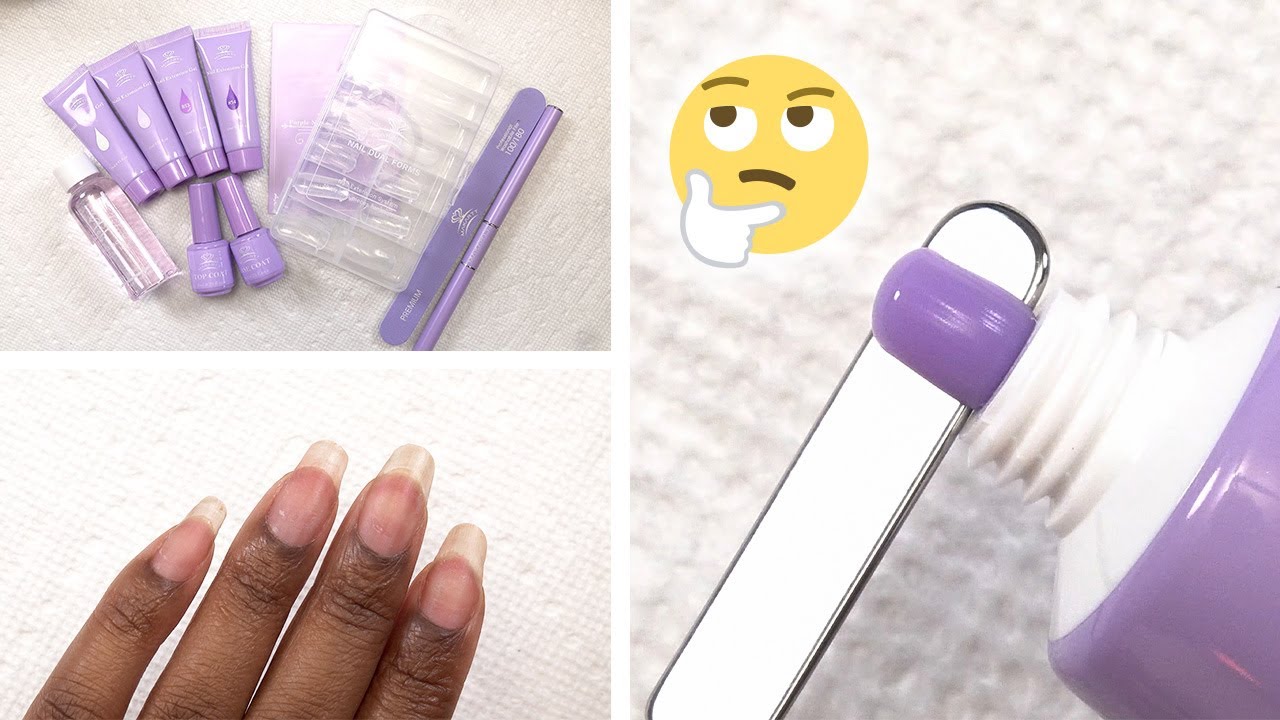 Trying Makartt Purple Polygel Kit from Amazon Prime