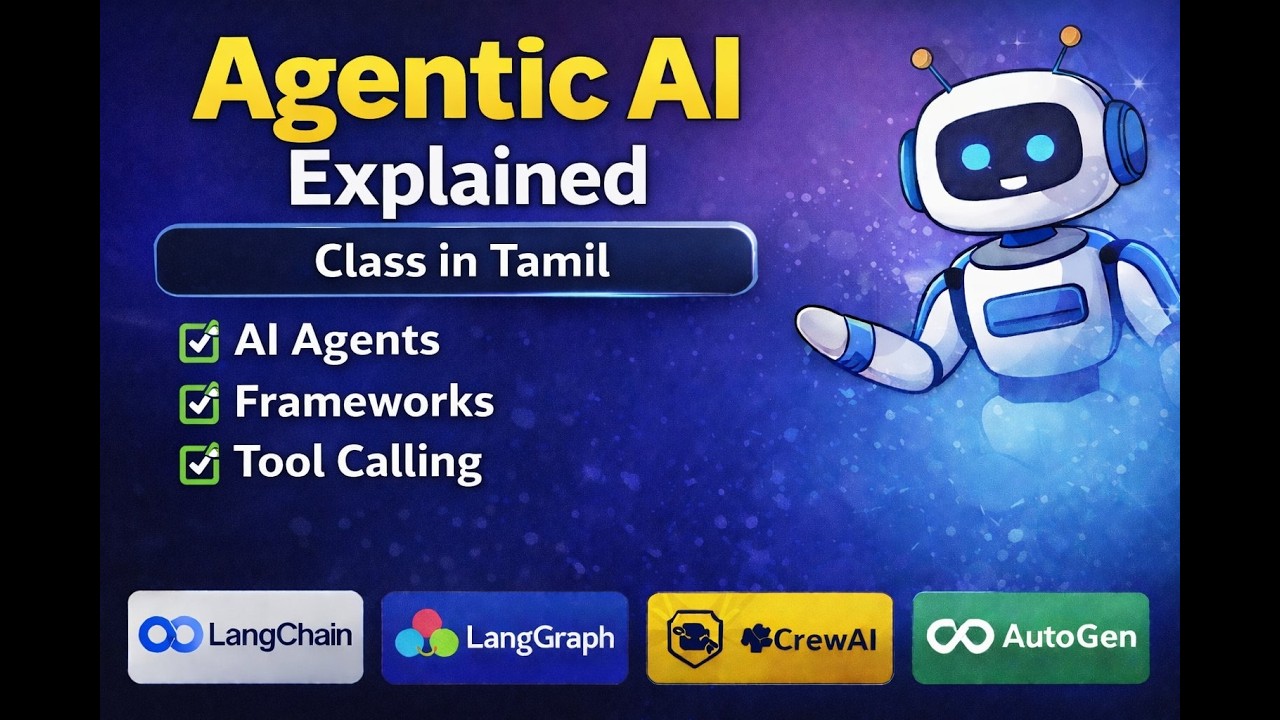 Agentic AI Full Beginner Guide  | AI Agents, Frameworks & Tool Calling in Tamil
