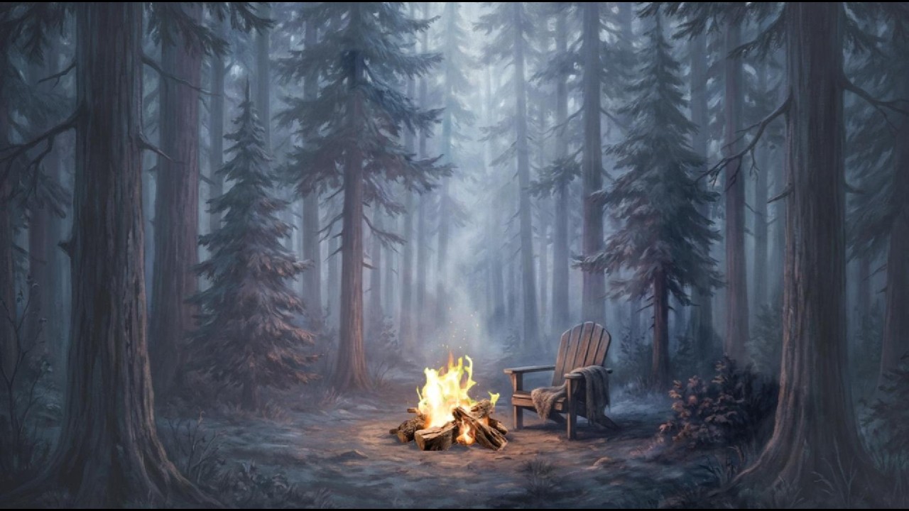 Chill Fire  Crackling & Rain  Ambience w STUDY
