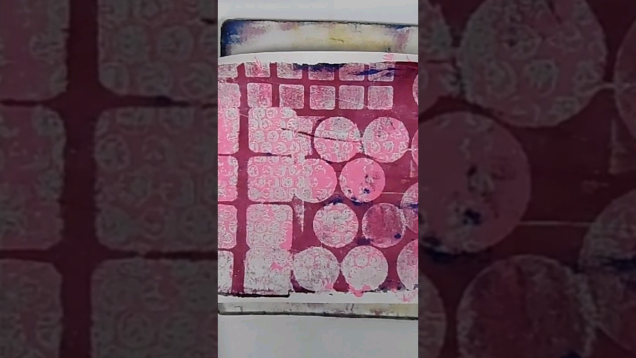 Gel Plate and Stamps #monoprinting #collage  #gelprinting  #art