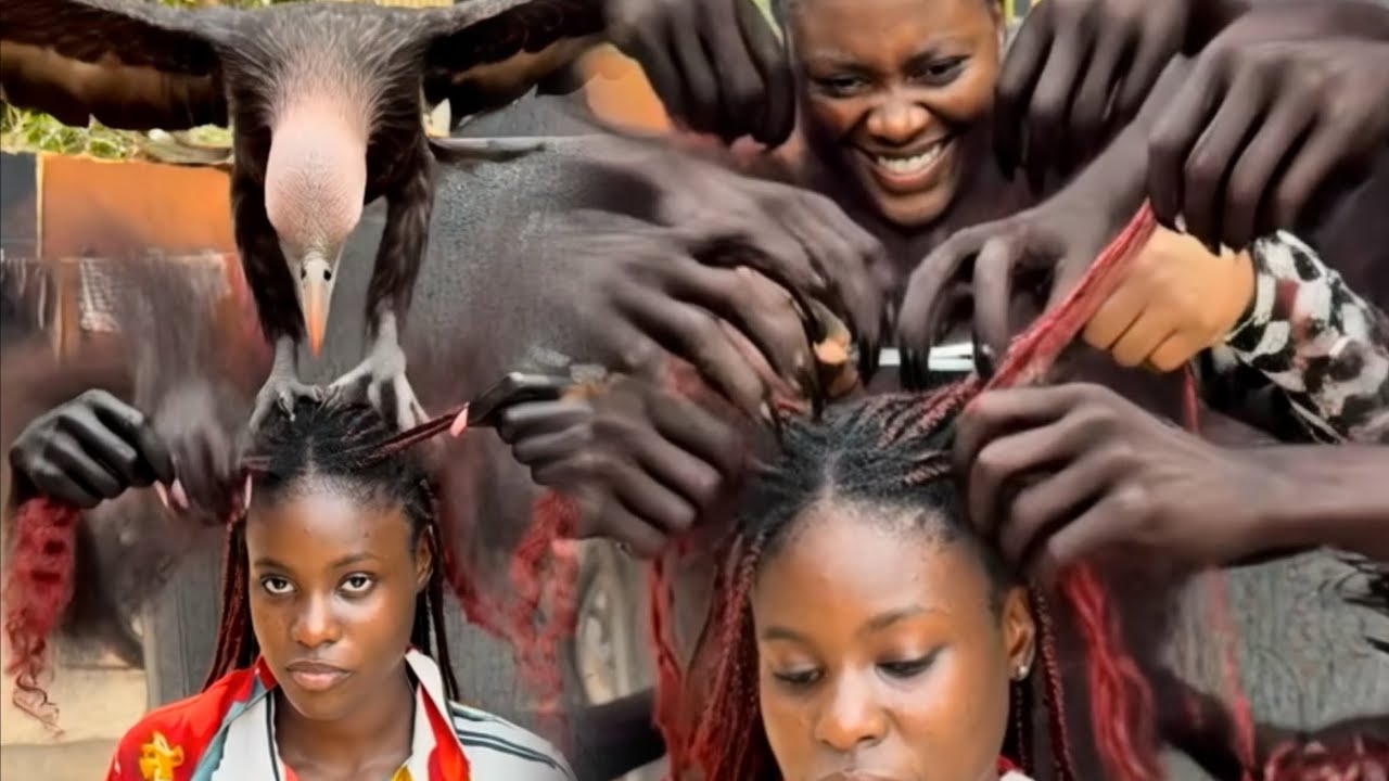 Her ev!l friend took her hair with vulture