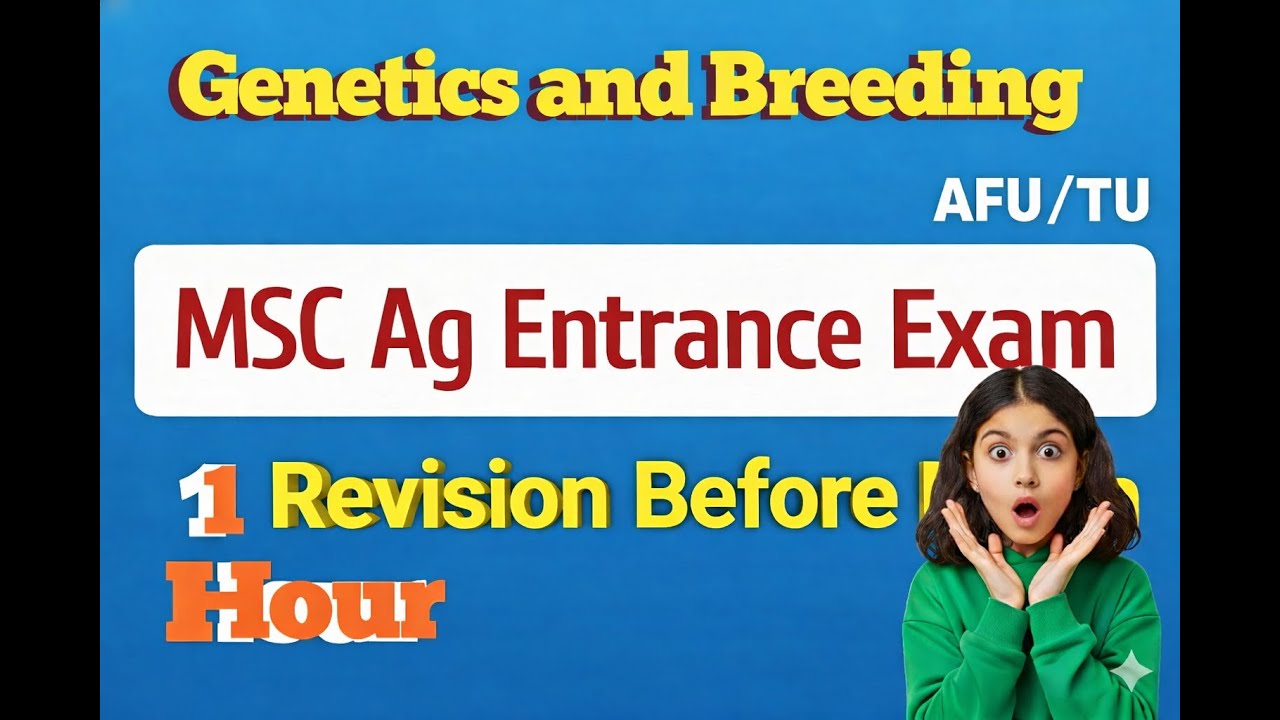 Genetics and Plant Breeding MCQs for MSC AG Entrance | AFU TU FU | Nepal 2026