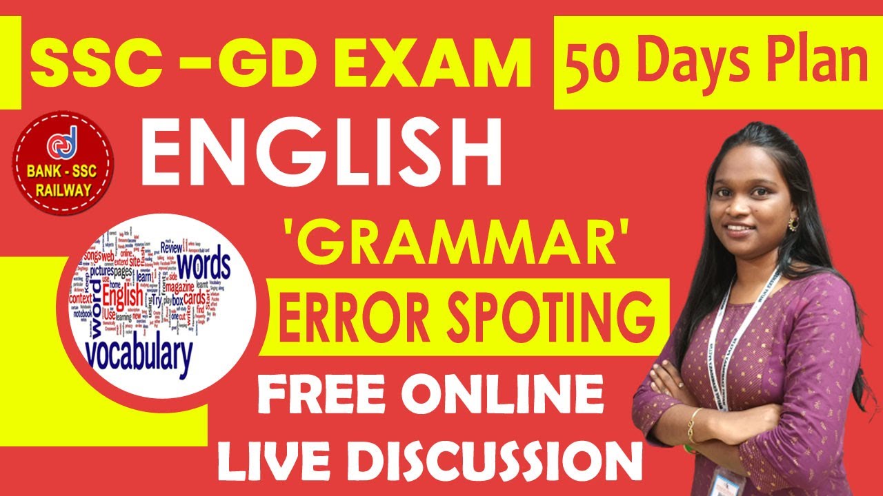 SSC GD: English -  Error Spotting Topic Wise Discussion | 50 days Plan to Crack SSC | Constable Exam