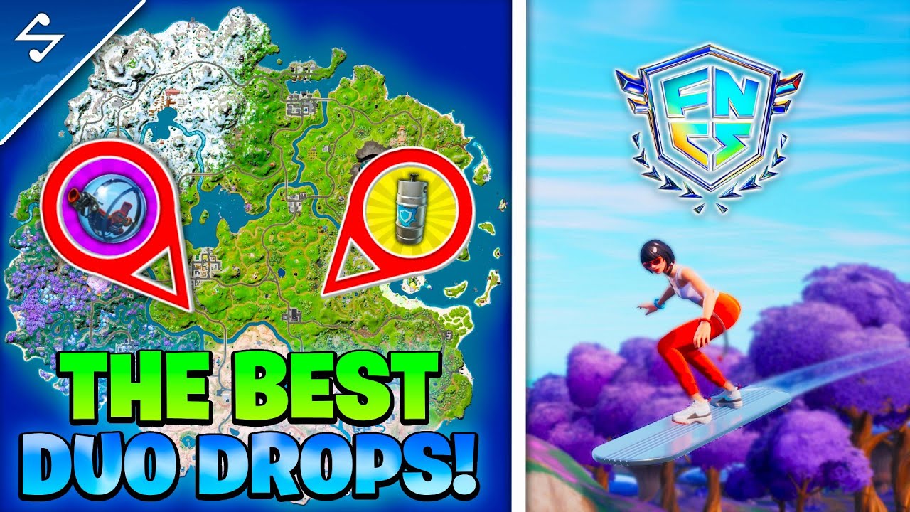 The BEST DUO DROP SPOTS For FNCS & Cash Cups! - Chapter 3 Season 3 Landing Guide