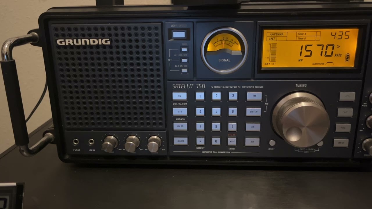 La Poderosa 1570 AM (XERF) from Ciudad Acuna, Mexico heard in Houston, Tx on Grundig Satellit 750. 