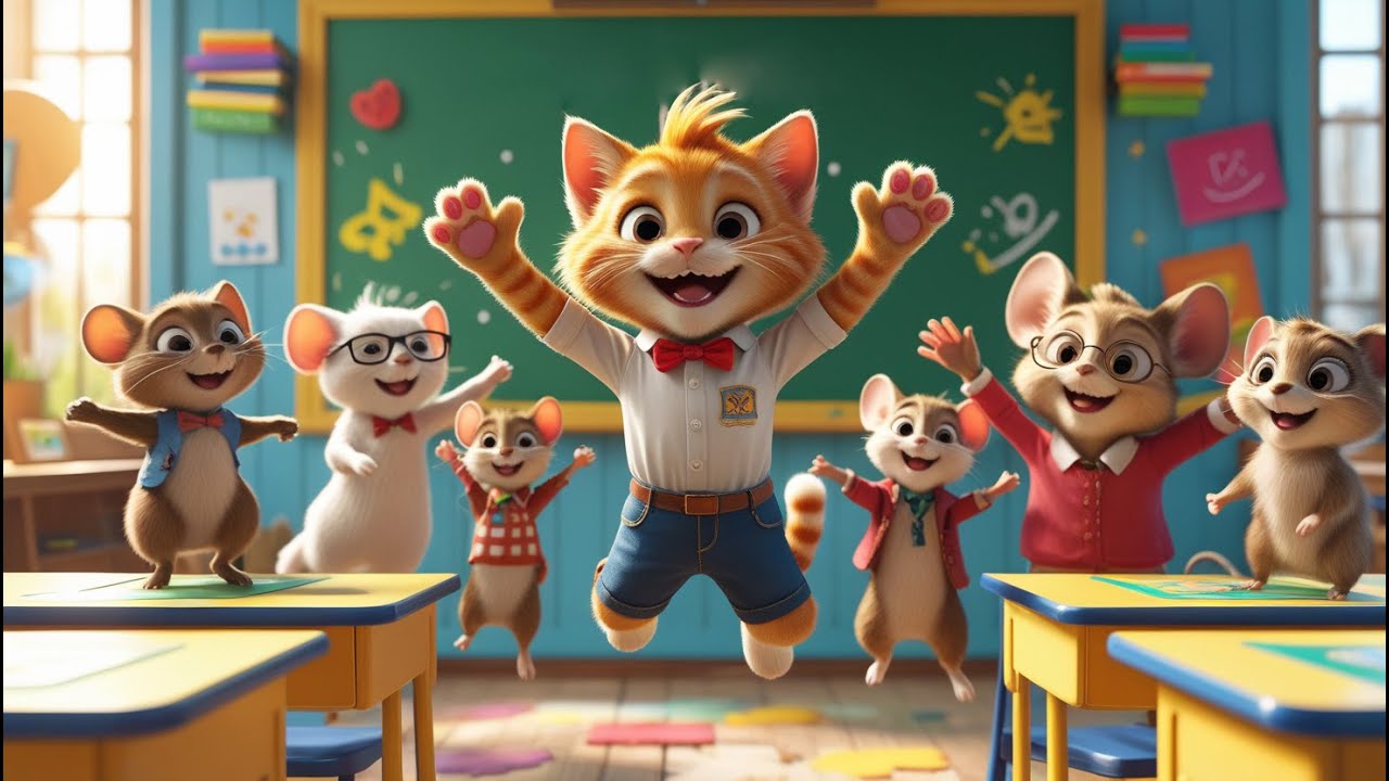 Рудий Мурчик В ШКОЛІ! 🐾 | Весела пісенька для дітей на 1 вересня! 🐱✏️