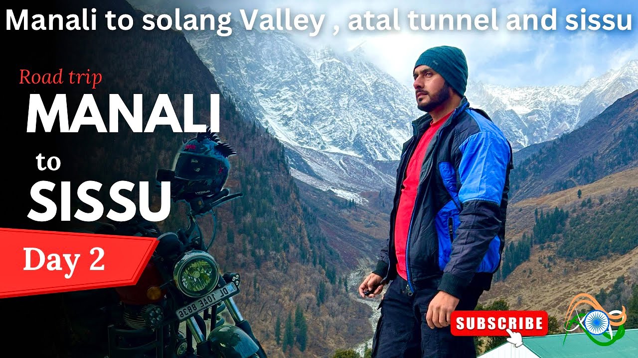 Manali to solang Valley , Atal tunnel and sissu solo bike ride || manali solo ride December 2024