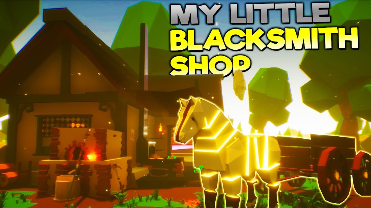 HUGE NEW UPDATE! NEW HORSE + WAGON, SMELTER, AND MINING! - My Little Blacksmith Shop Gameplay