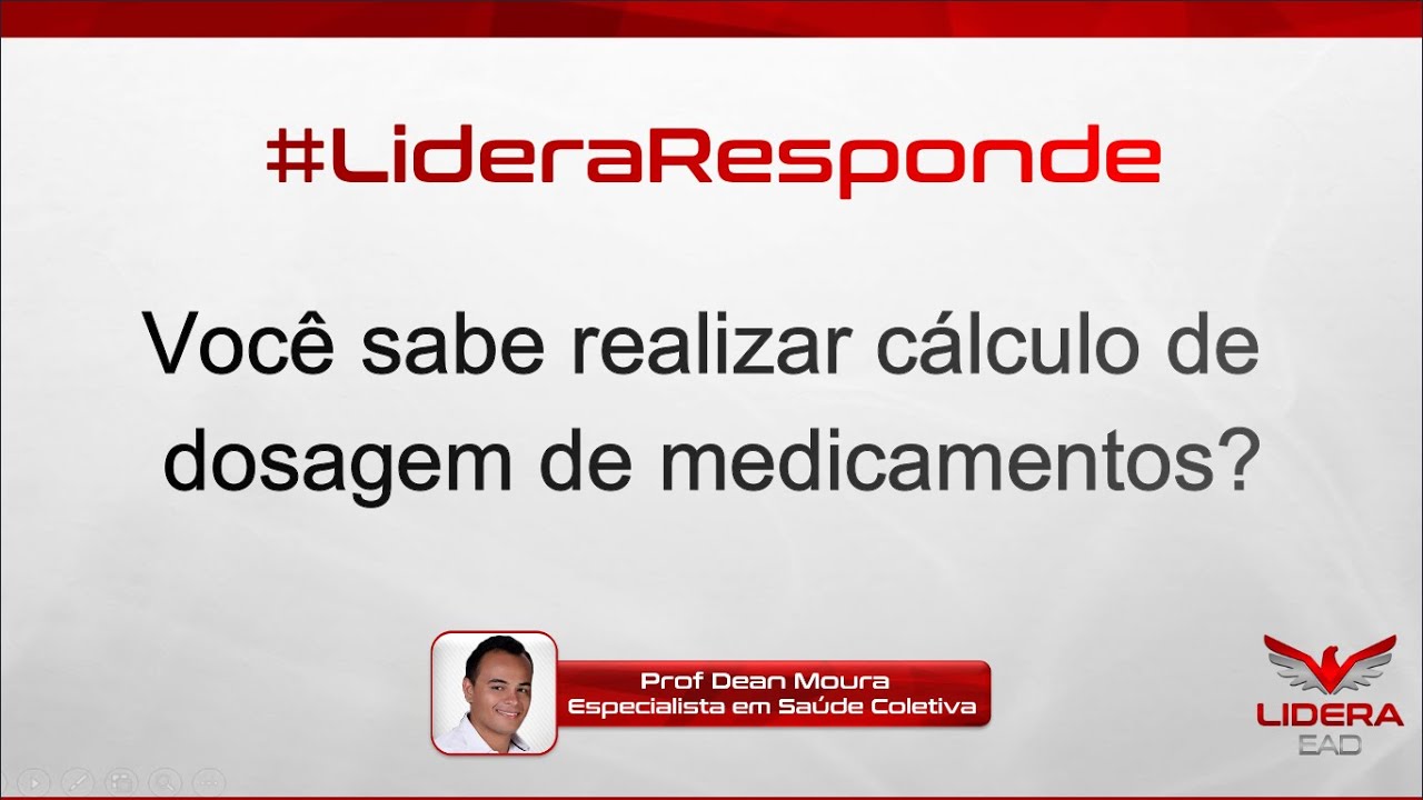 Como realizar c&aacute;lculo de dosagem de medicamentos?