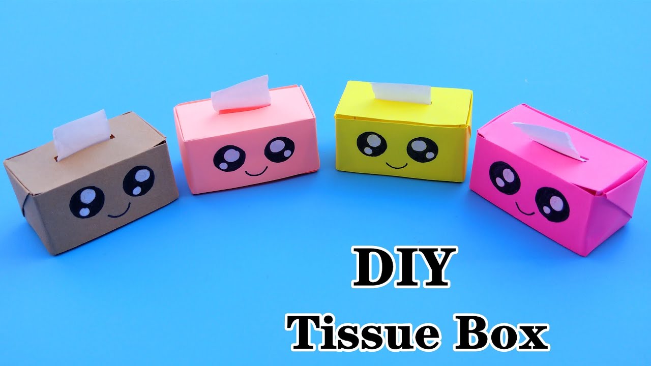 DIY | How to make an Origami Tissue Paper Box/折紙迷妳紙巾盒