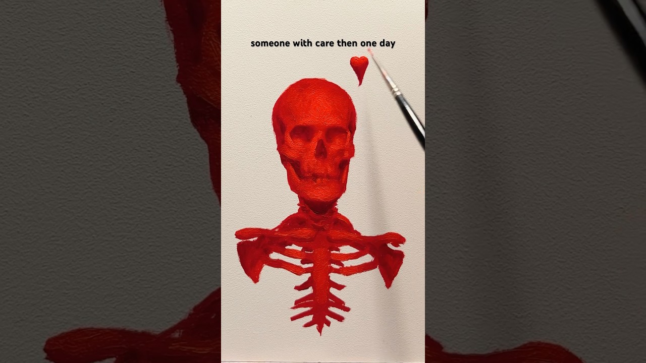 A skeleton story #art #painting #poetry