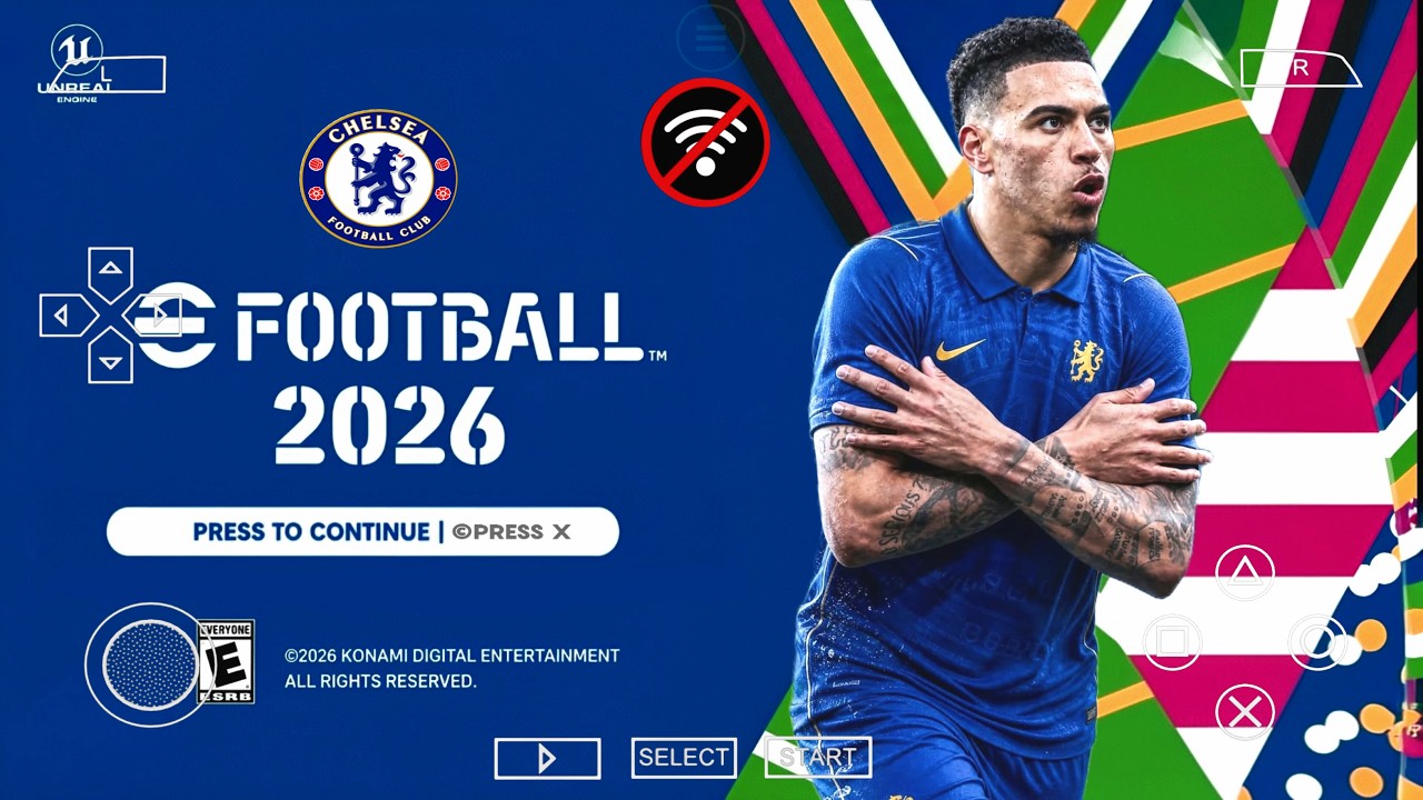 eFootball PES 2027 для Android (PSP) с камерой PS5 | Обновление Efootball 2027 для PPSSPP с ЛЧ и ...